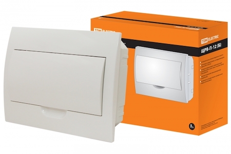TDM ELECTRIC SQ0904-0004 Бокс ЩРВ-П-12модулей с белой крышкой встраиваемый пластик IP40 TDM